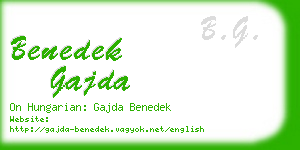 benedek gajda business card